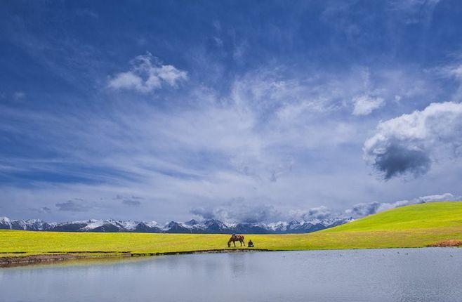 纯净草原,如画风景.——新疆喀拉峻草原