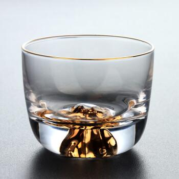 水晶茶杯主人杯茶具玻璃主人杯日式功夫茶杯杯子小水晶透明酒杯藏金杯