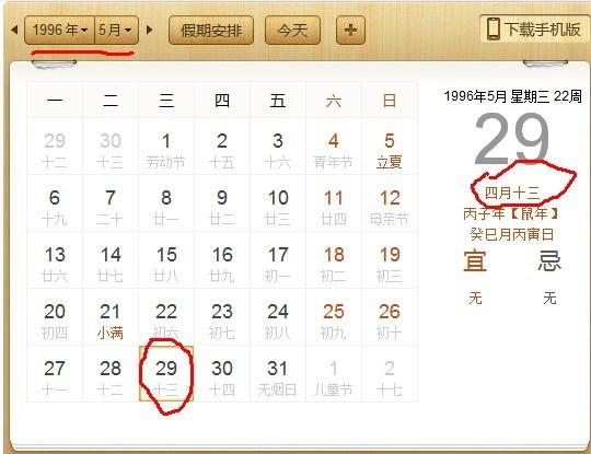 1961年阴历阳历对照表阴历3月29日是什么星座