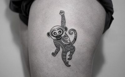 25张可爱的十二生肖猴子纹身图片 - fs纹身网站