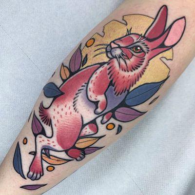 42张十二生肖兔子纹身图案