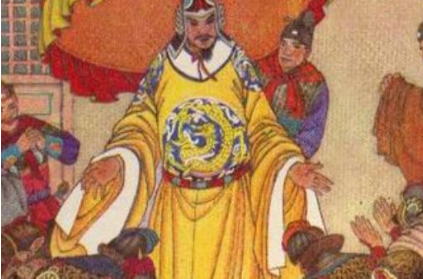 赵匡胤从睡梦中惊起,还来不及答话,早有人将天子穿的黄袍披在他的身上
