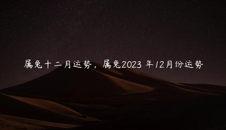 属兔十二月运势属兔2023年12月份运势