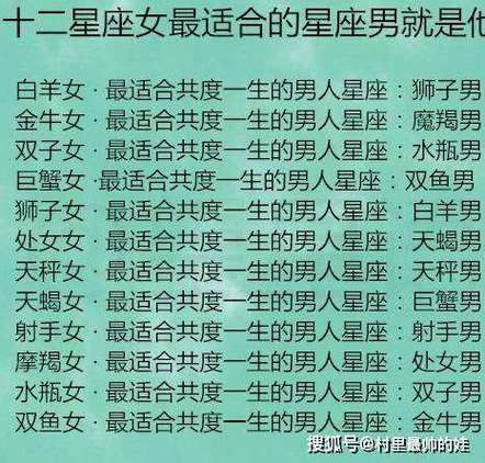 4,十二星座的最佳配对表婚姻 白羊座白羊座射手座 白羊座两只白羊在一