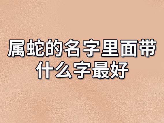 属蛇的名字里面带什么字最好